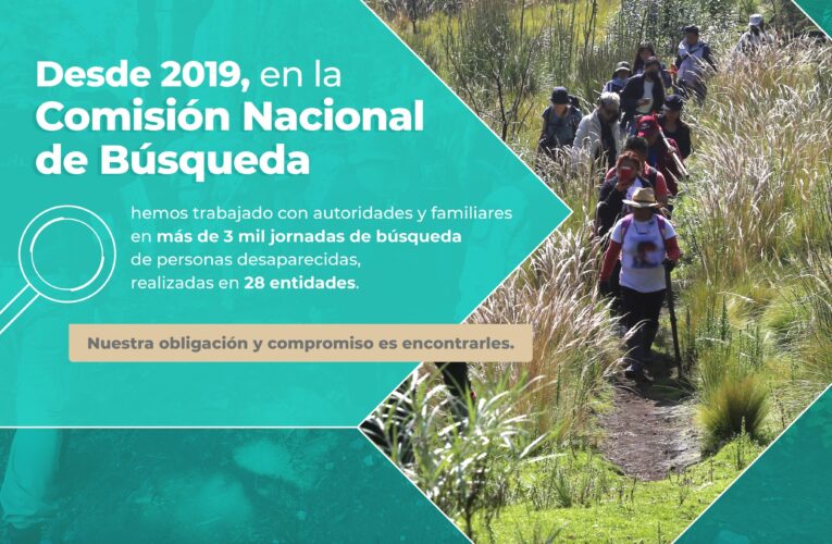 La Comisión Nacional de Búsqueda de Personas Desaparecidas México trabaja desde 2019