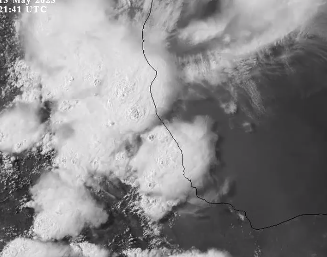 Las nubes de tormenta cubren el norte y centro de Veracruz 13/mayo