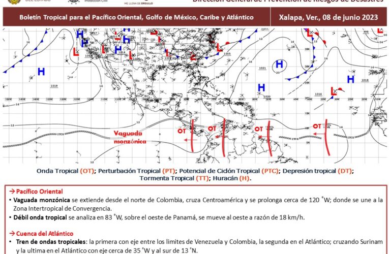 Boletín Meteorológico Matutino8 de junio de 2023