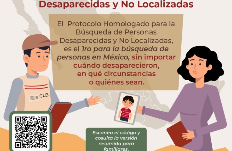 El Protocolo Homologado para la Búsqueda de Personas Desaparecidas y No Localizadas